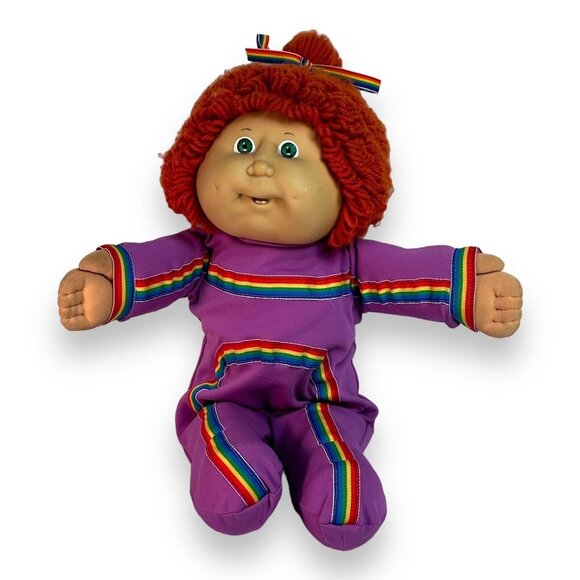 1986 Xavier Roberts Cabbage Patch Kid Doll Dimples Red Hair Blue Eyes Signed EUC - Picture 5 of 16